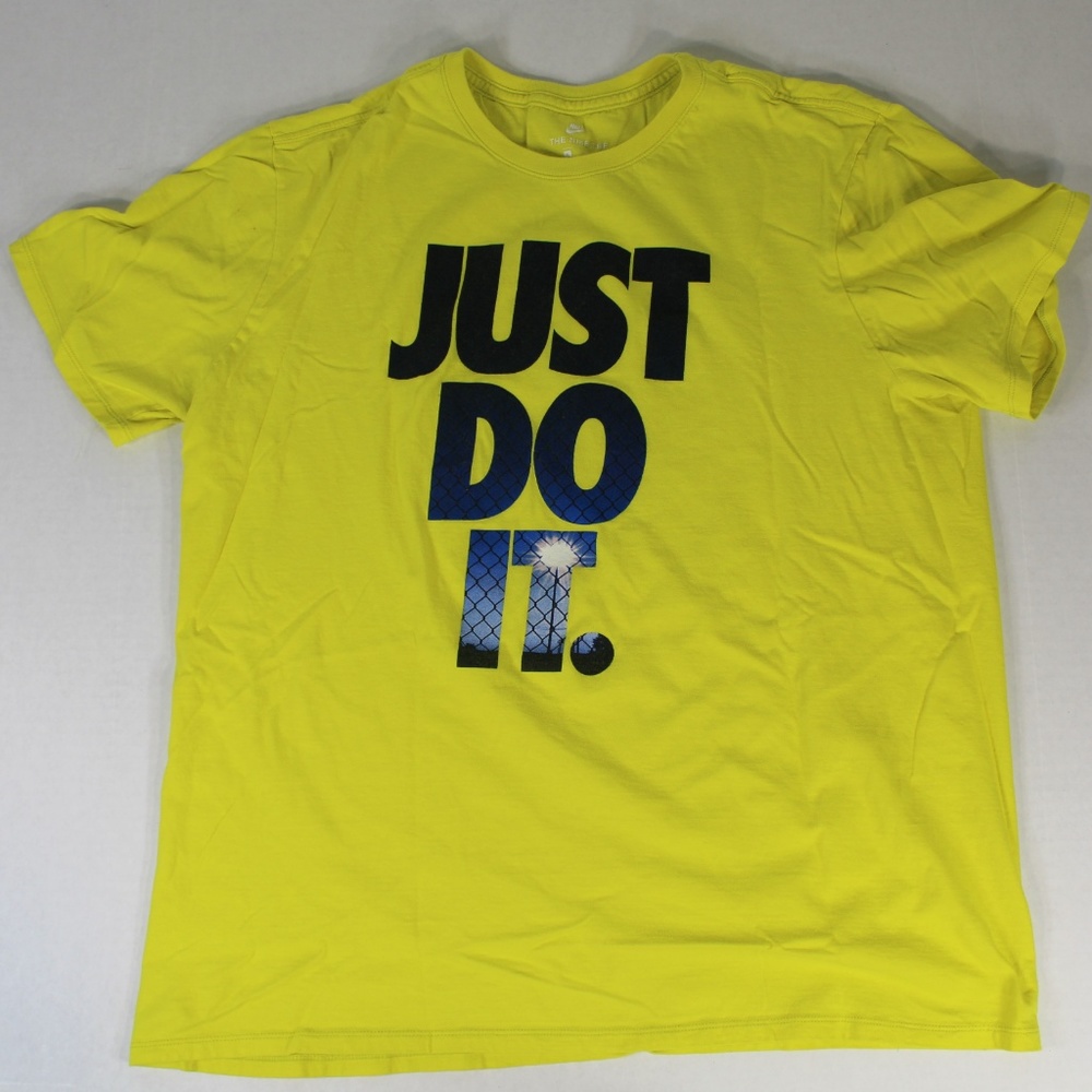 Nike Basketball Baseball T-Shirt Yellow Green